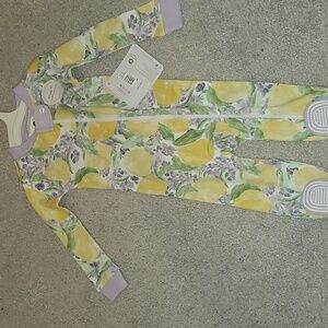 Mori Lemon Print Kids One Piece Footie
